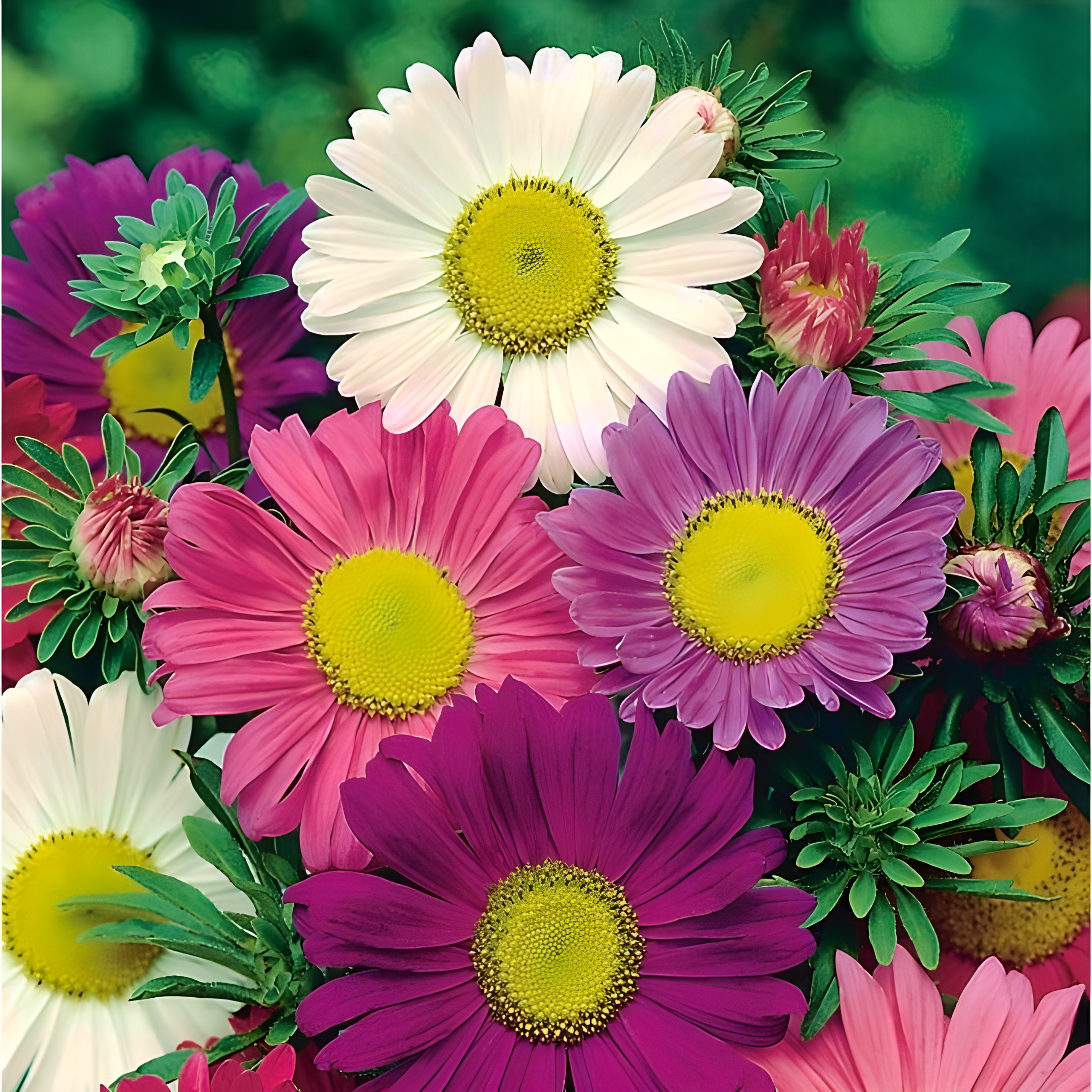 Mixed Aster “Madeleine Series” Flower Seeds – Garden Flower Seeds for Planting, 100 Seeds Pack