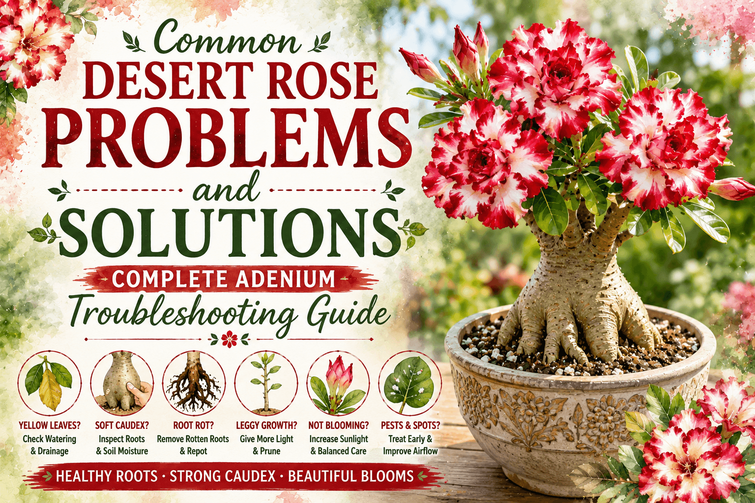 Common Desert Rose Problems and Solutions: Complete Adenium ...