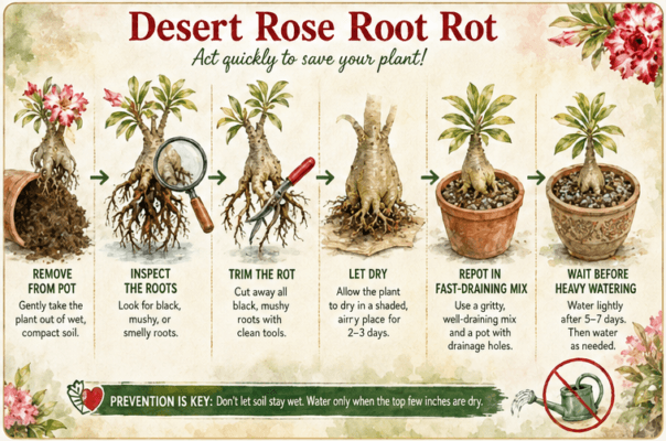 Trimming Rotton Roots Common Desert Rose Problems and Solutions: Complete Adenium ...